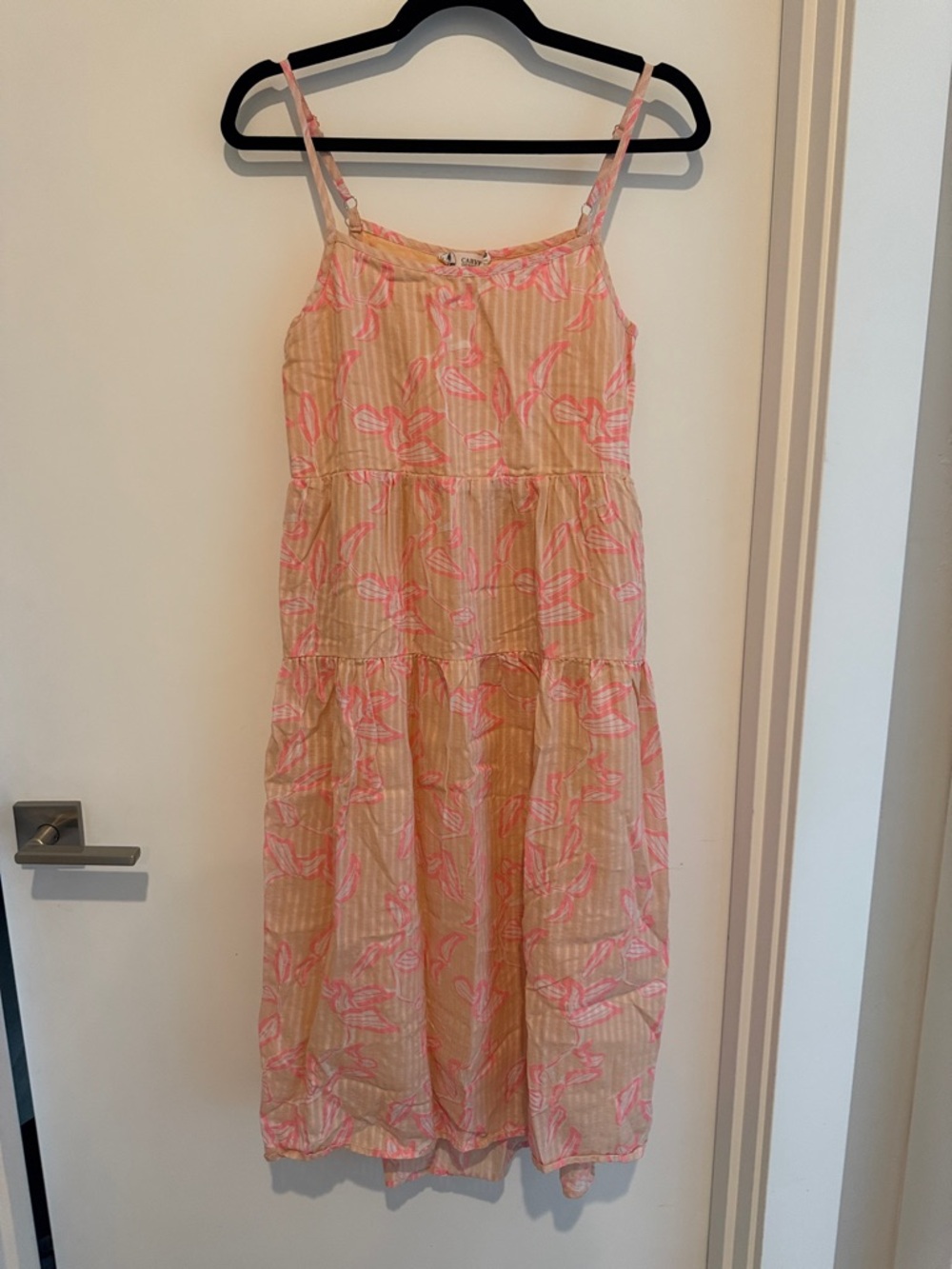 Carve Designs Peach and Pink Printed Sundress